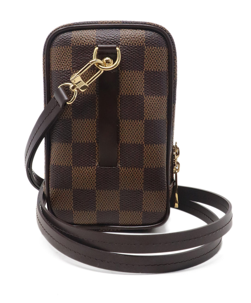 Louis Vuitton Brown Canvas Leather Case Bag 2