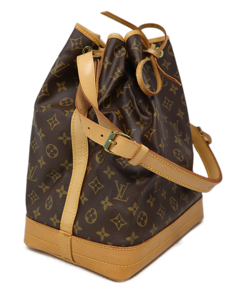 Louis Vuitton Brown Leather Monogram Handbag 1