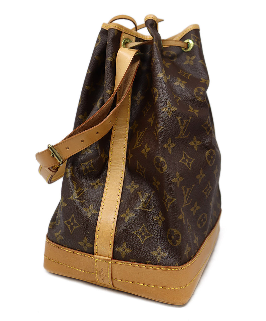 Louis Vuitton Brown Leather Monogram Handbag 2