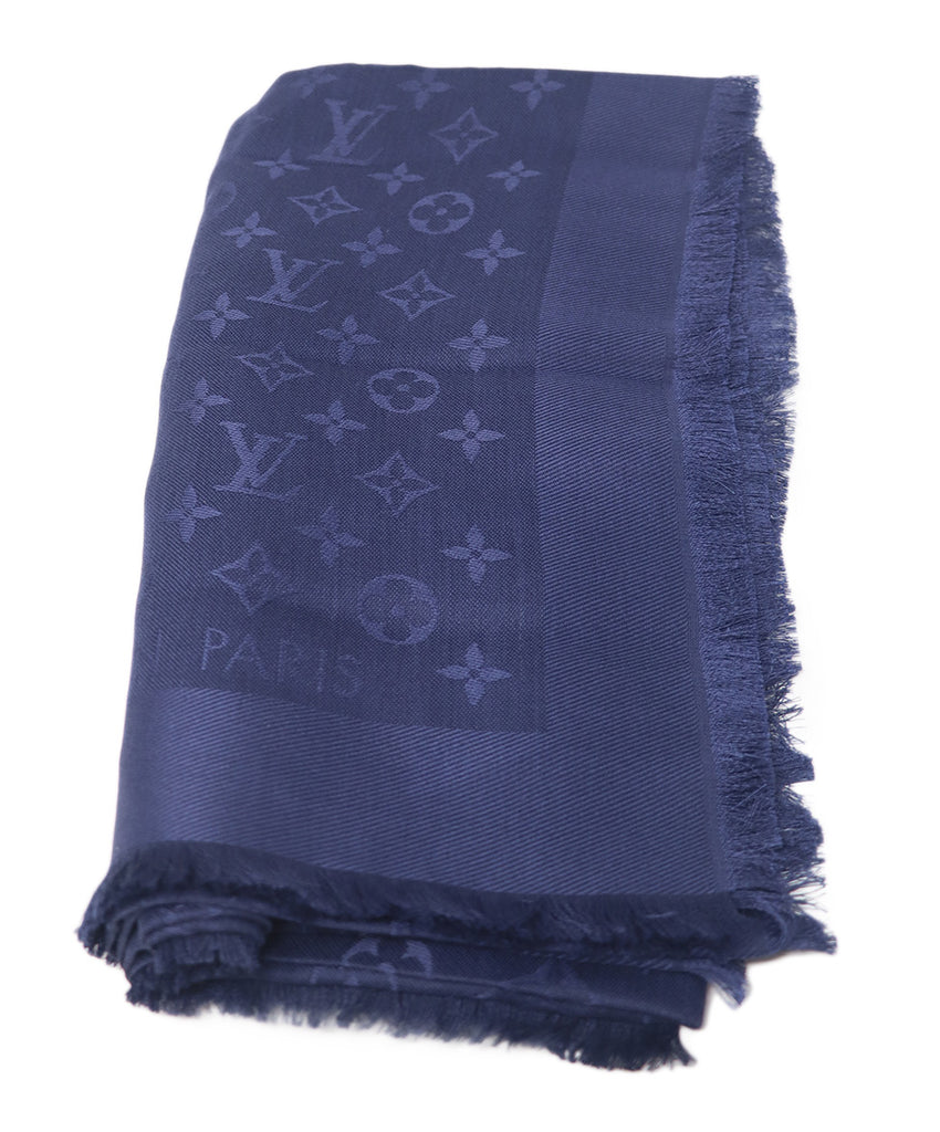 Louis Vuitton Navy Monogram Shawl 2