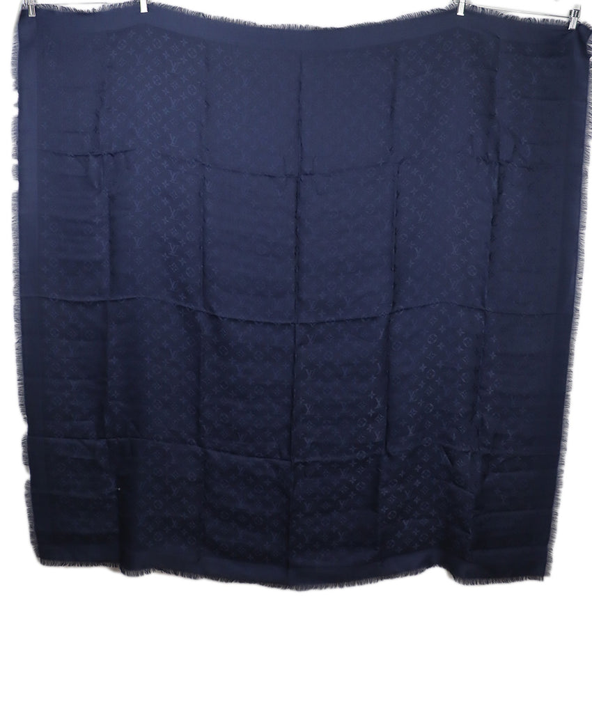 Louis Vuitton Navy Monogram Shawl 4