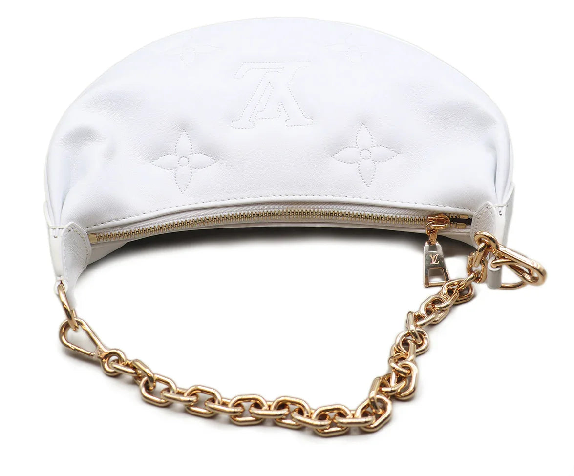Louis Vuitton White Over the Moon Hobo Leather Handbag l Michael's