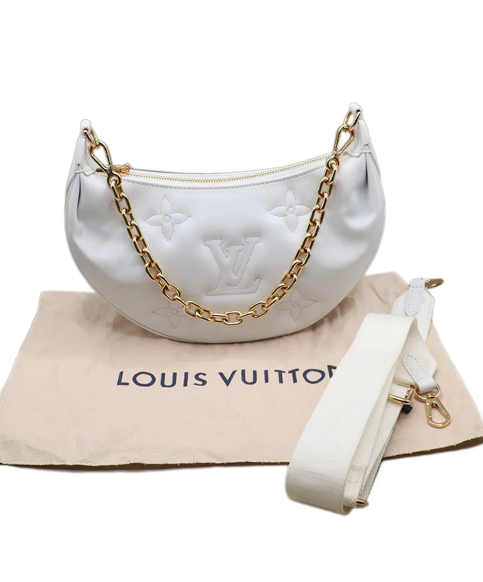 Louis Vuitton White Over the Moon Hobo Leather Handbag l Michael's