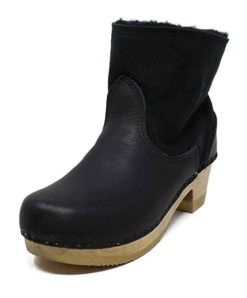 MM6 Black Shearling Booties 