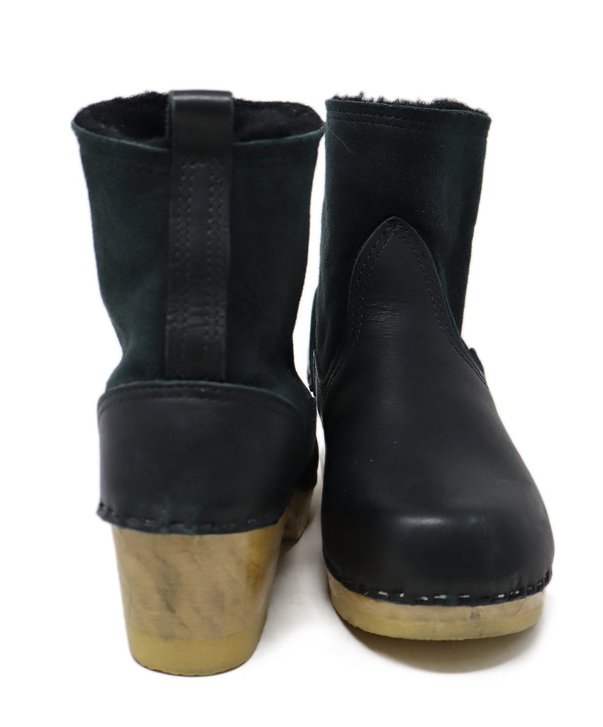 MM6 Black Shearling Booties 2