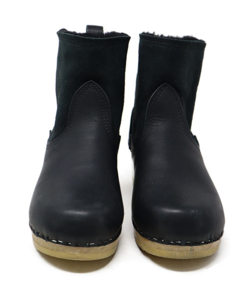 MM6 Black Shearling Booties 3