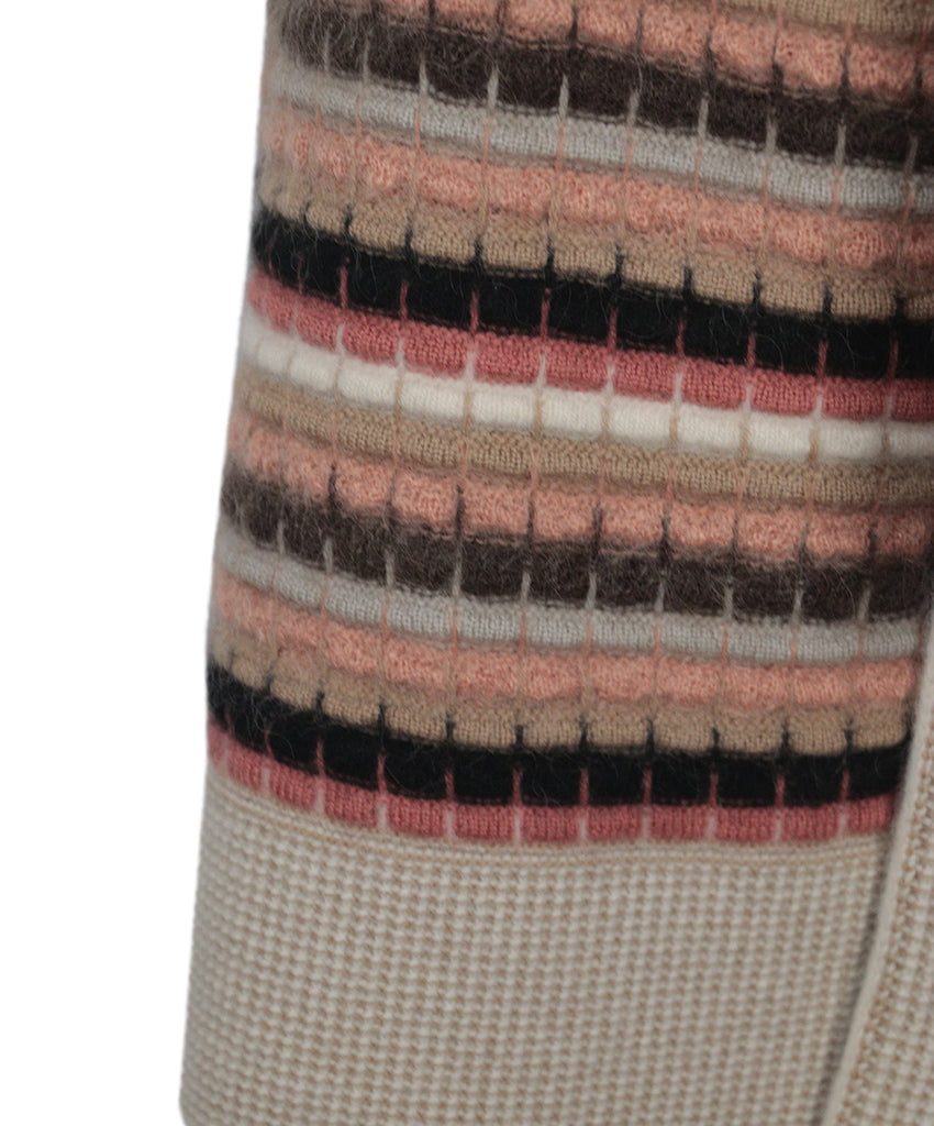 Missoni Pink & Brown Striped Wool Cardigan 5