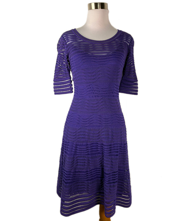 Missoni Purple Polyester Spandex W/Slip Dress sz 2 l Michael's Luxury Consignment – Michael's Consignment NYC