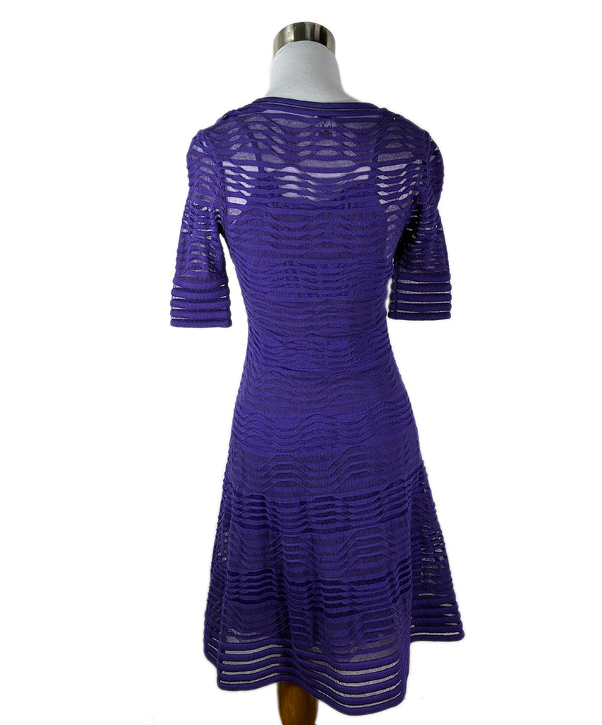 Missoni Purple Polyester Spandex W/Slip Dress sz 2