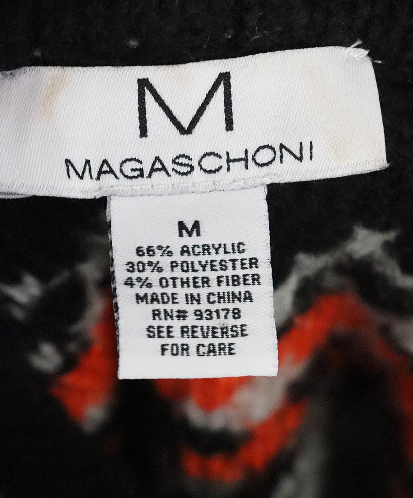 Magaschoni Grey & Orange Print Sweater sz 6 - Michael's Consignment NYC