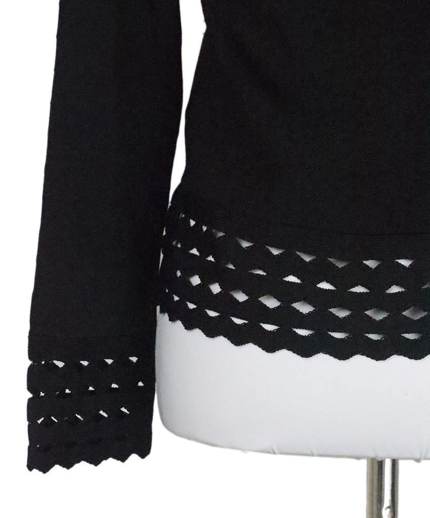 Maje Black Cutwork Top 5