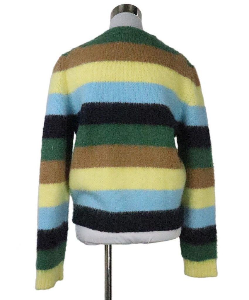 Maje Green & Blue Striped Wool Sweater 2