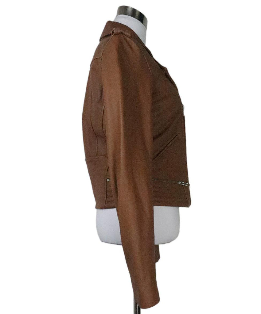 Maje Mocha Leather Jacket 1