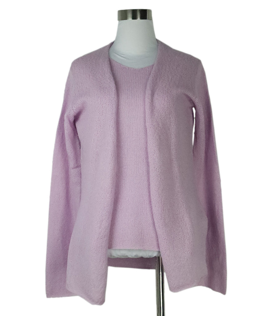 Malo Lavender Cashmere Sweater Set 