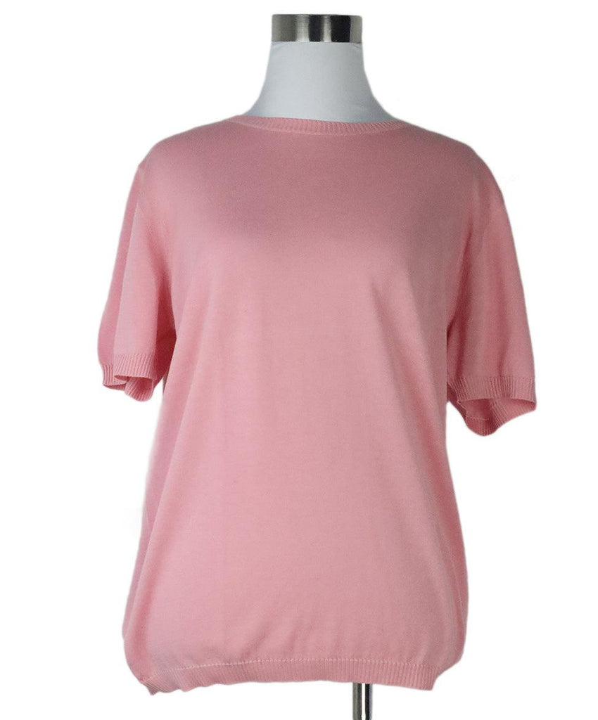 Malo Pink Shortsleeve Cotton Crewneck 