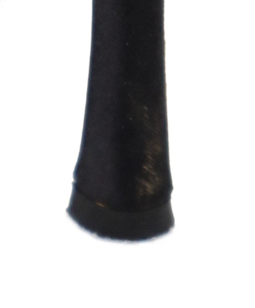 Manolo Blahnik Black Satin Rhinestone Heels 5