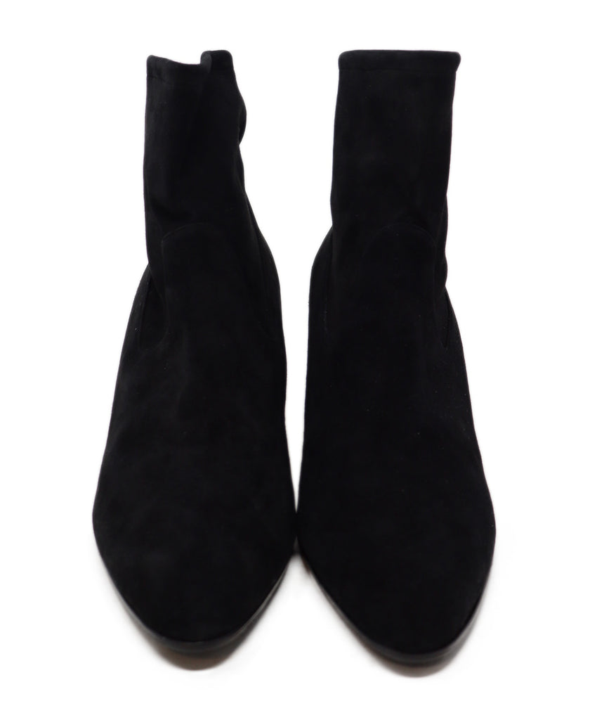 Manolo Blahnik Black Suede Booties 3