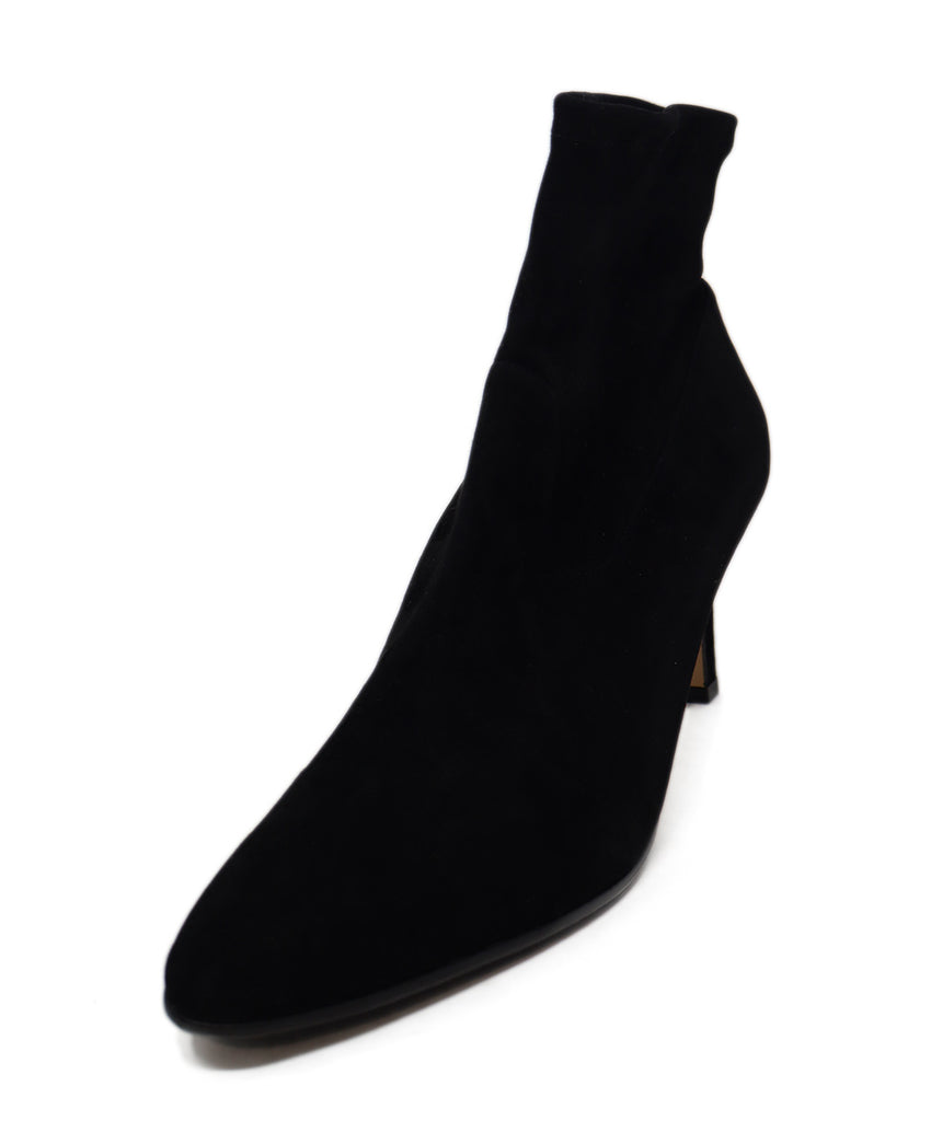 Manolo Blahnik Black Suede Booties 