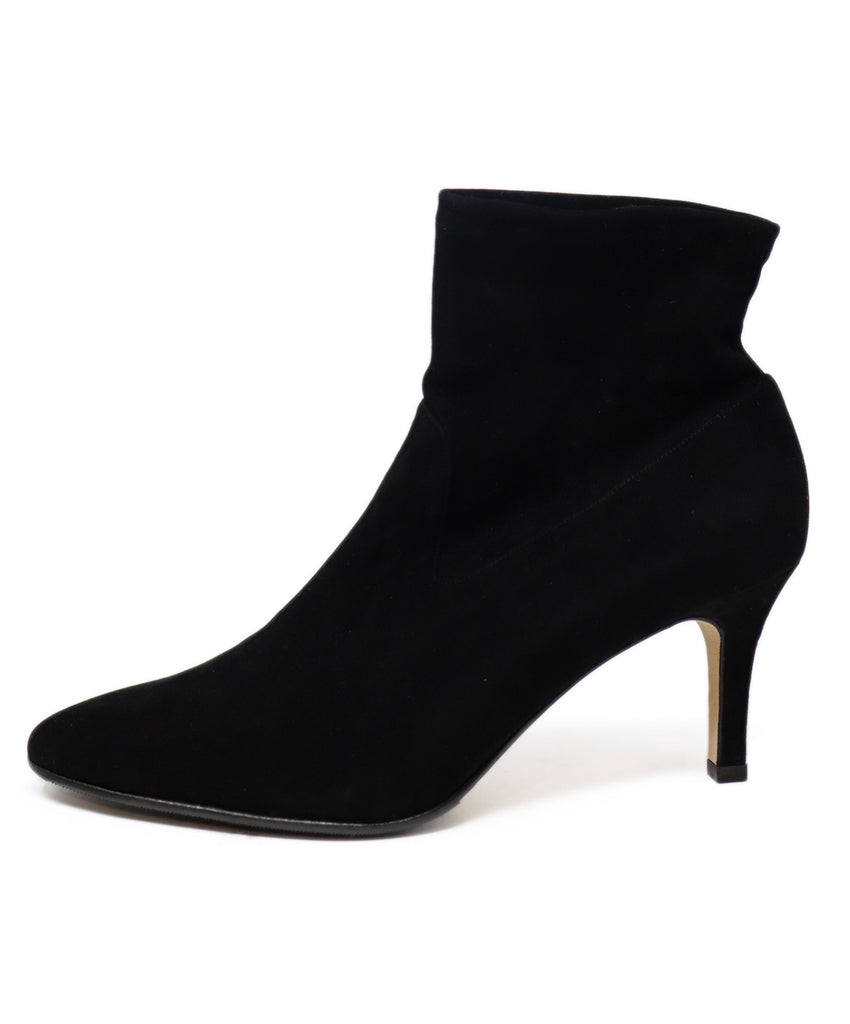 Manolo Blahnik Black Suede Booties 1