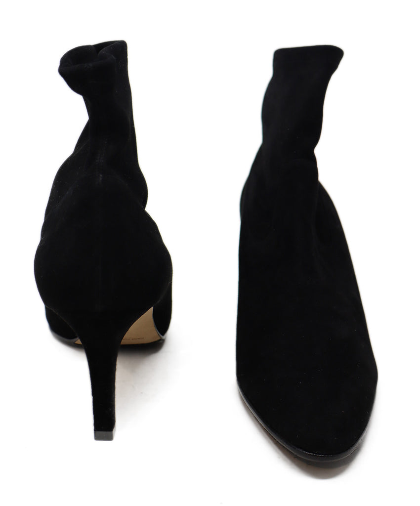 Manolo Blahnik Black Suede Booties 2