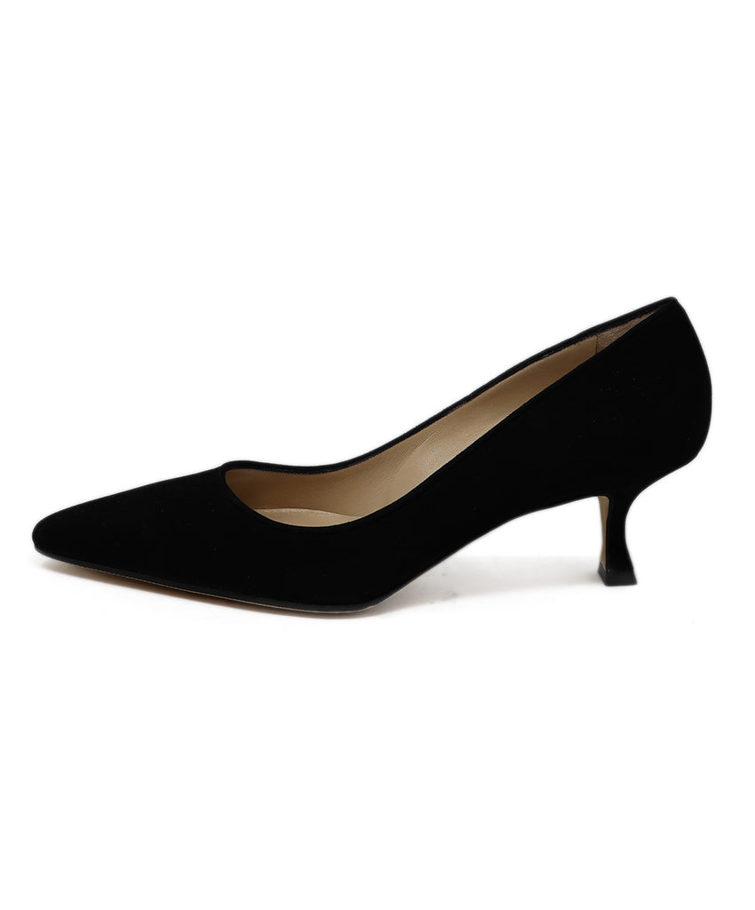 Manolo Blahnik Black Suede Heels 1