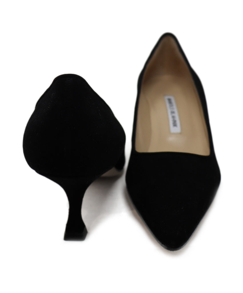 Manolo Blahnik Black Suede Heels 2