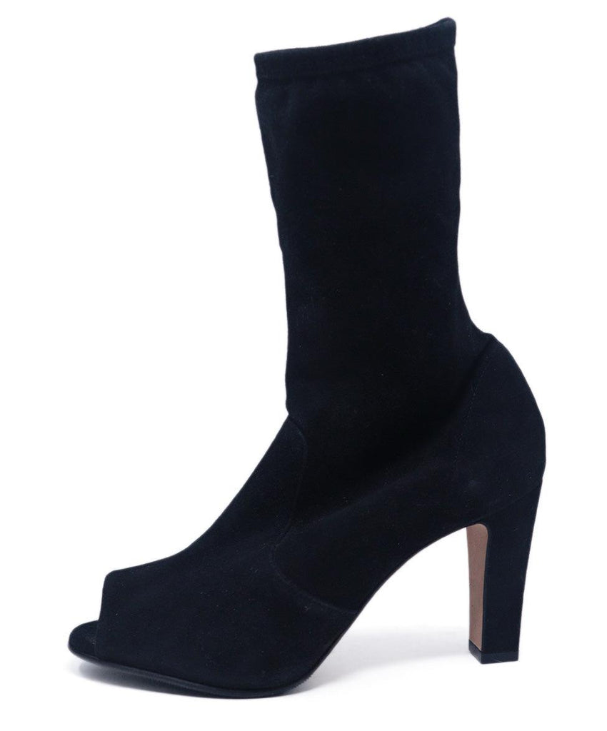 Manolo Blahnik Black Suede Booties 1