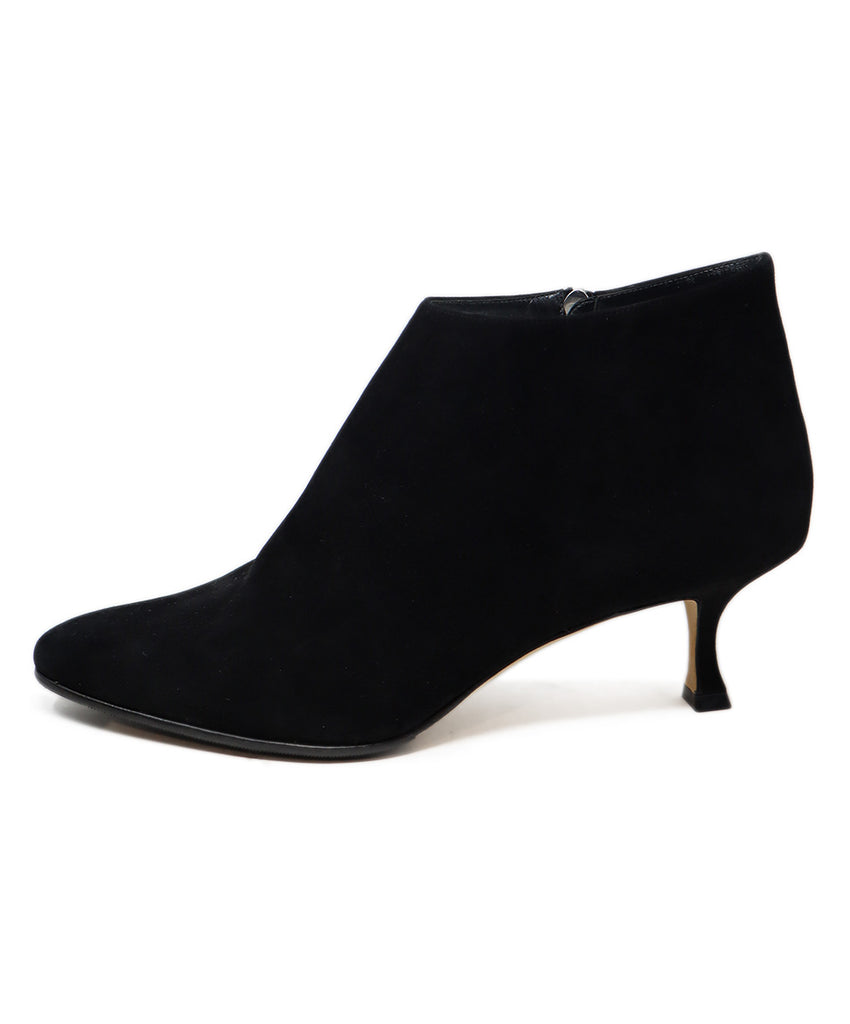 Manolo Blahnik Black Suede Booties 1