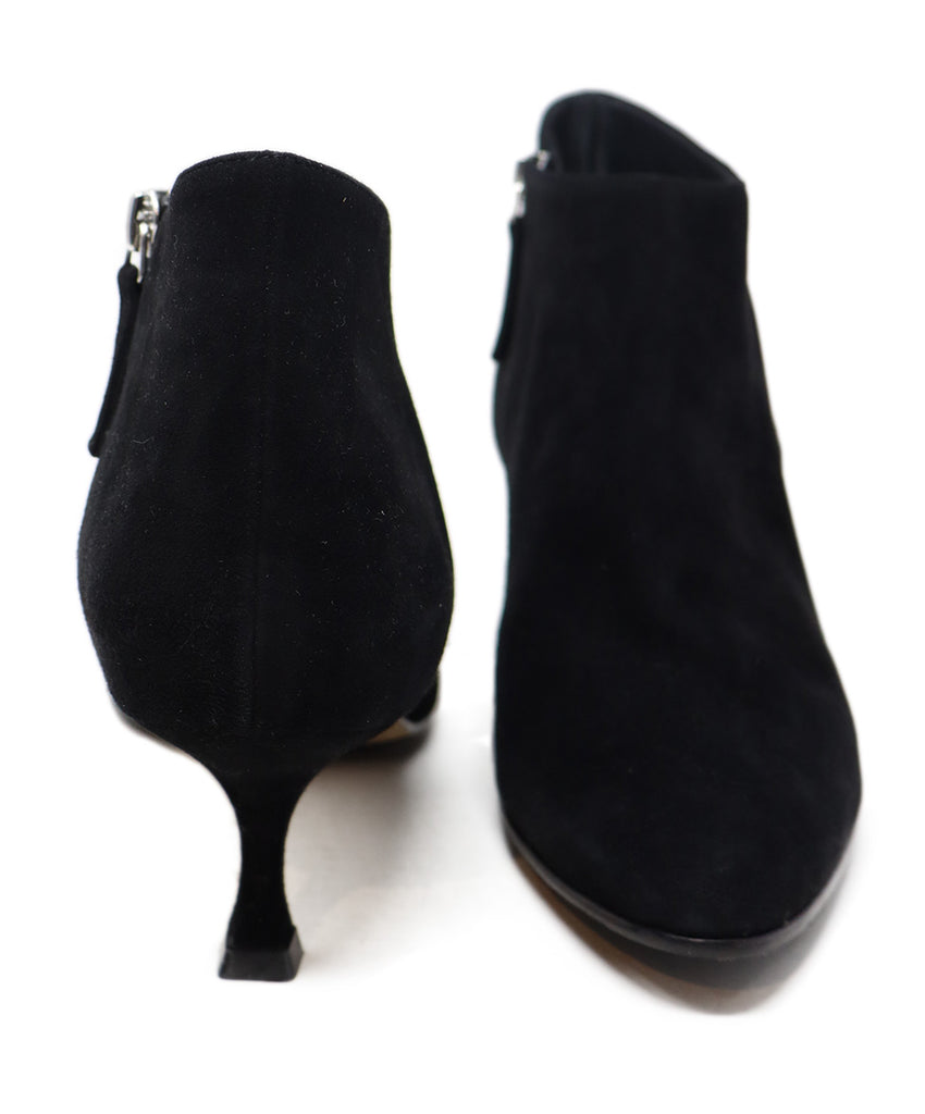 Manolo Blahnik Black Suede Booties 2