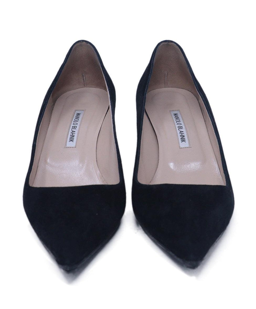 Manolo Blahnik Black Suede Heels 3