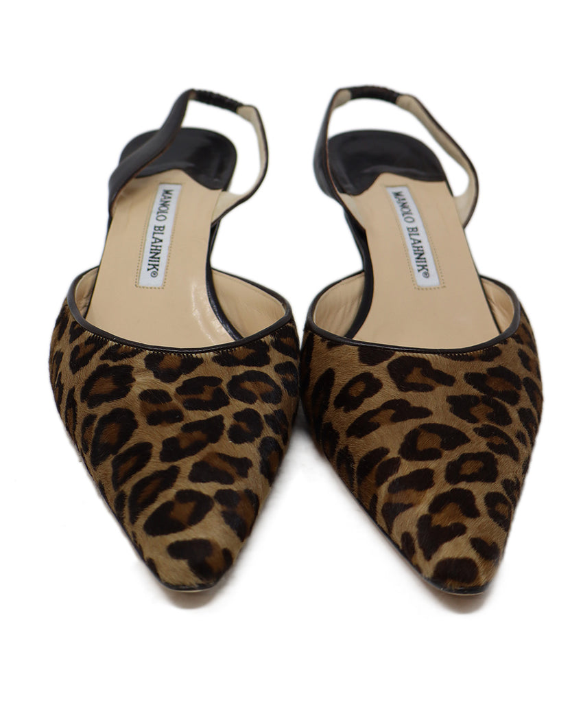 Manolo Blahnik Leopard Fur Slingbacks 3