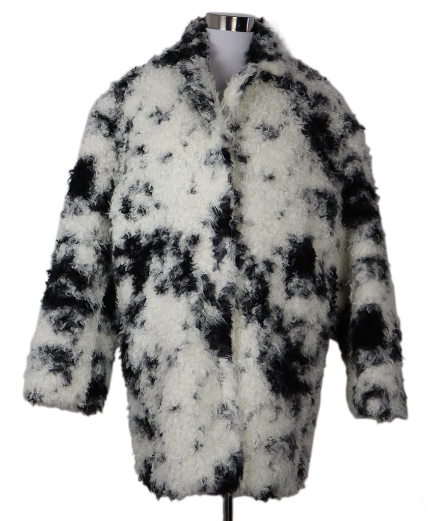 Manoush B&W Faux Shearling Coat 