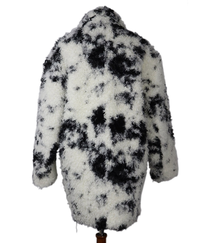 Manoush B&W Faux Shearling Coat 2