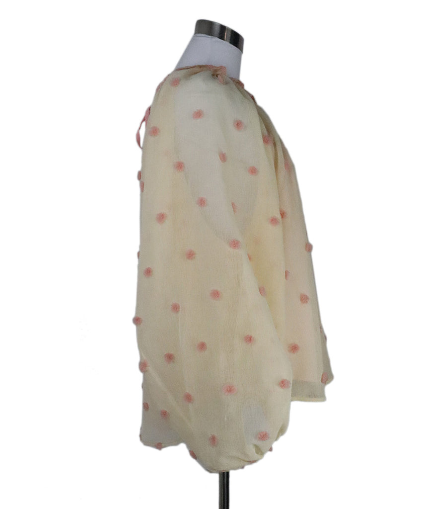 Manoush Cream & Pink Polka Dot Blouse 1