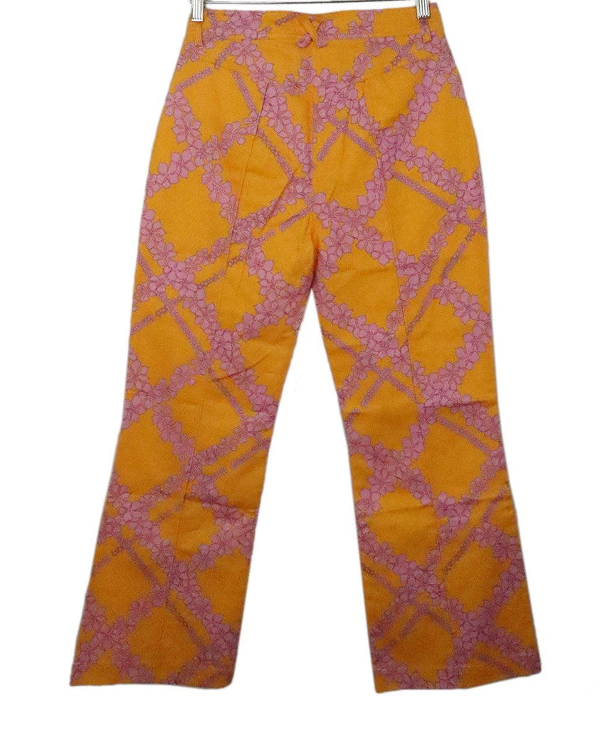 Manoush Orange & Pink Floral Pants 1