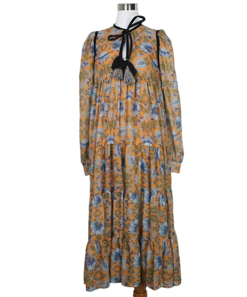 Manoush Yellow & Blue Print Dress 