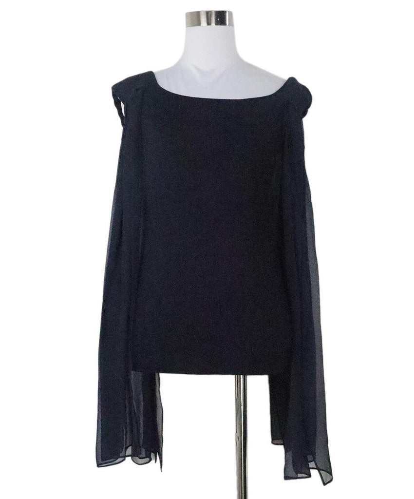 Manrico Navy Cashmere Top 