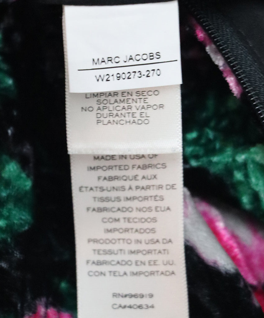 Marc Jacobs Black Multicolor Floral Velvet Dress 4