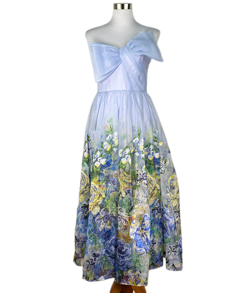 Marchesa Notte Floral Embroidered Gown sz 6 l Michael's Luxury Consignment – Michael's Consignment NYC