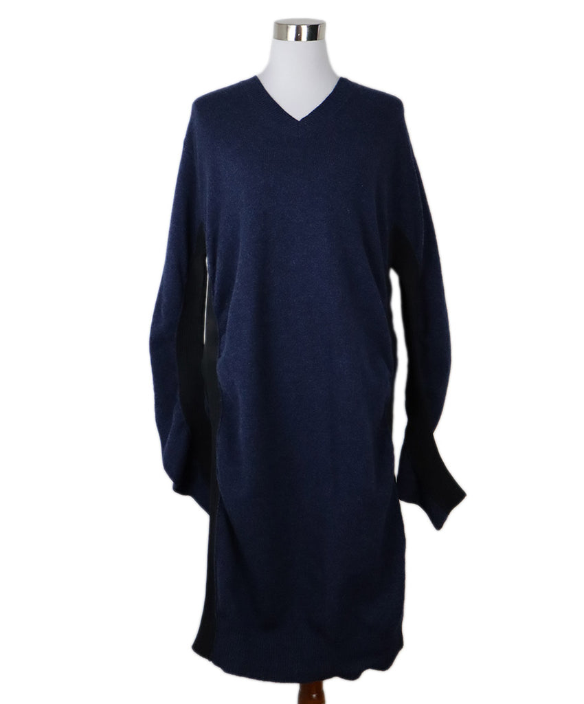 Maison Margiela Navy & Black Wool Dress 