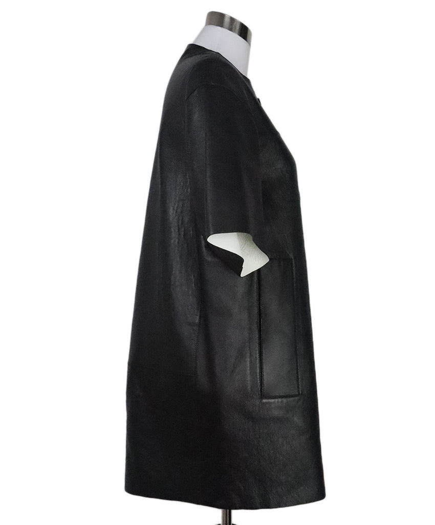 Marni Black Leather Coat 1