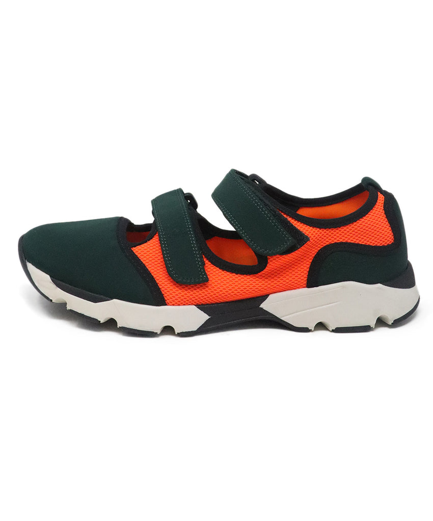 Marni Green & Orange Nylon Sneakers 1