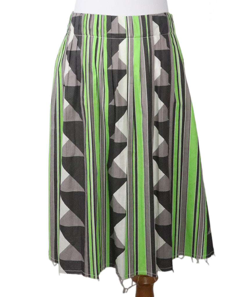 Marni Grey & Lime Cotton Skirt 