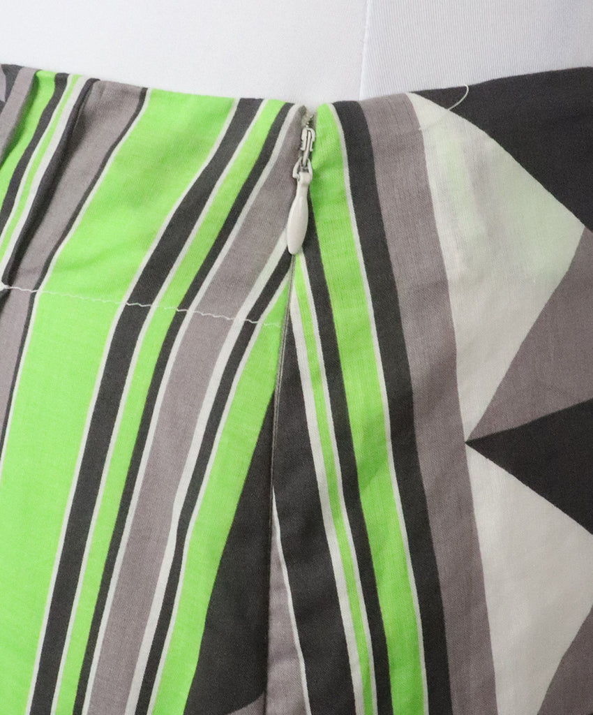 Marni Grey & Lime Cotton Skirt 5