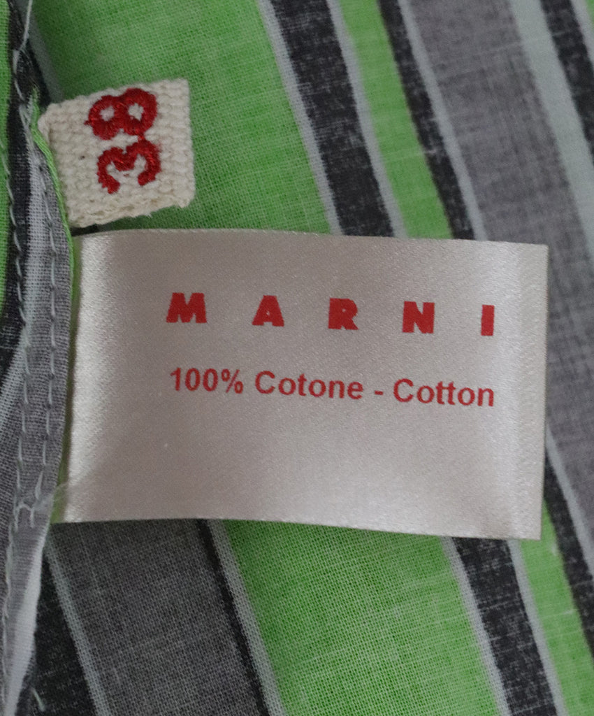 Marni Grey & Lime Cotton Skirt 4