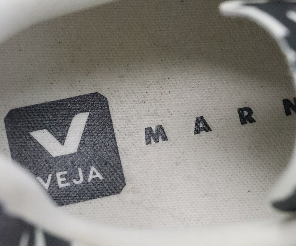 Marni x Veja B&W Print Leather Sneakers 5