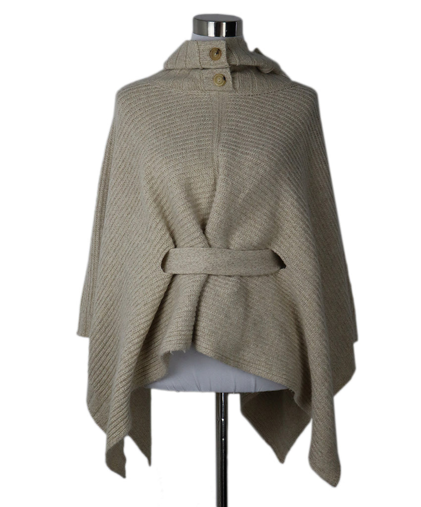 Max Mara Beige Wool & Cashmere Poncho 