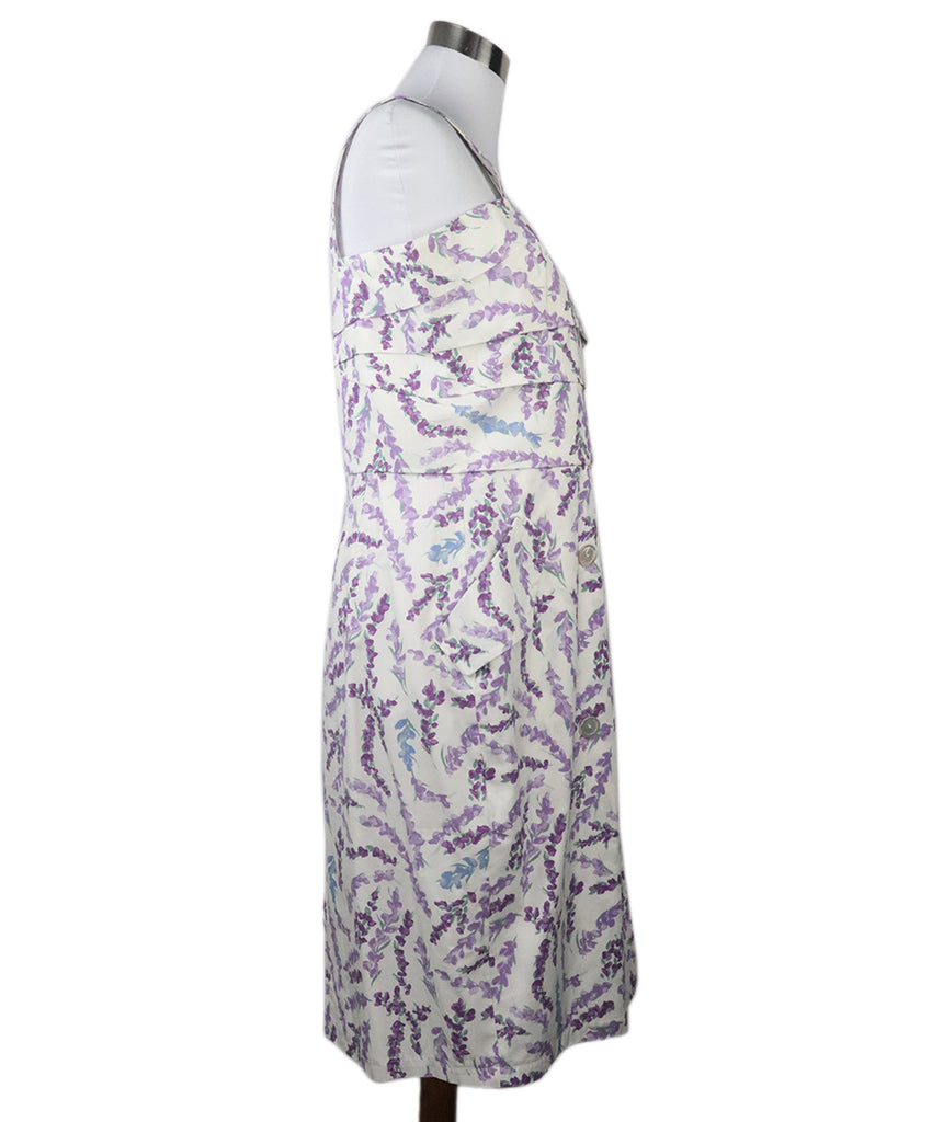 Max Mara White & Lilac Floral Print Dress 1