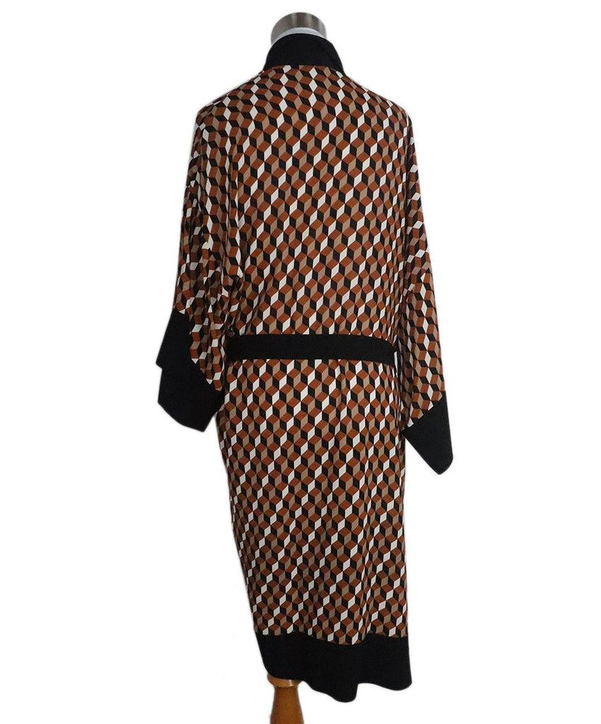 Michael Kors Brown & Black Print Silk Cardigan 2