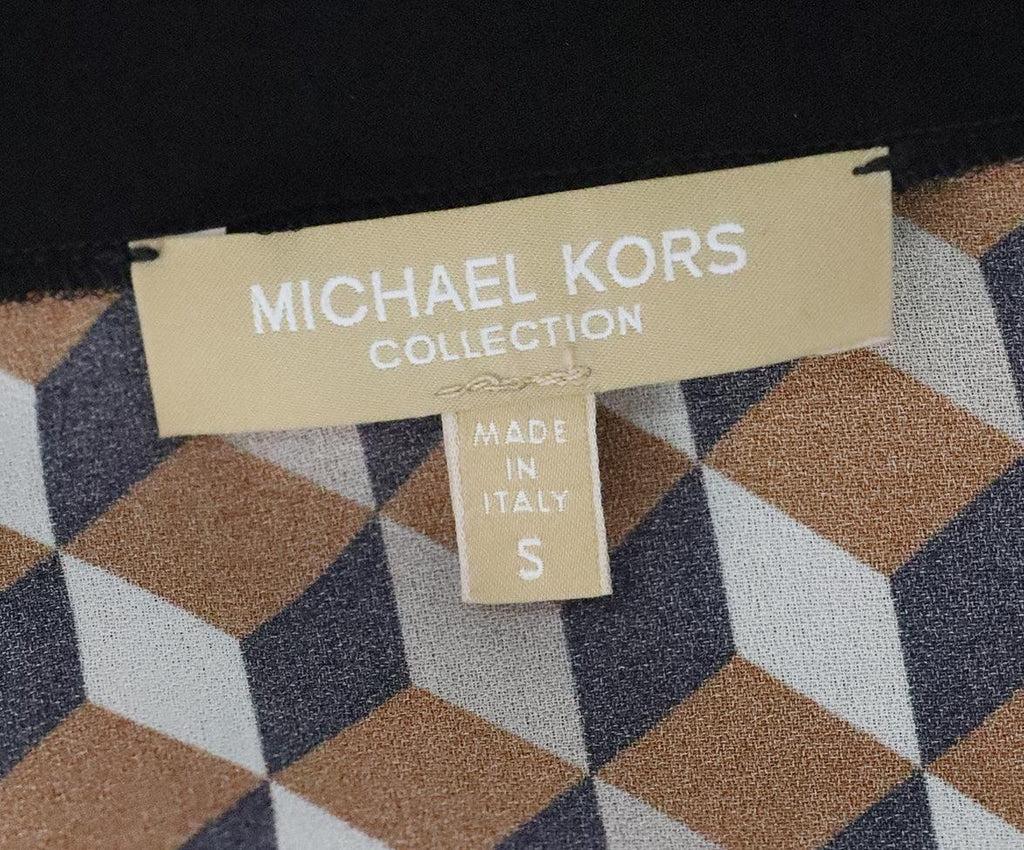 Michael Kors Brown & Black Print Silk Cardigan 3